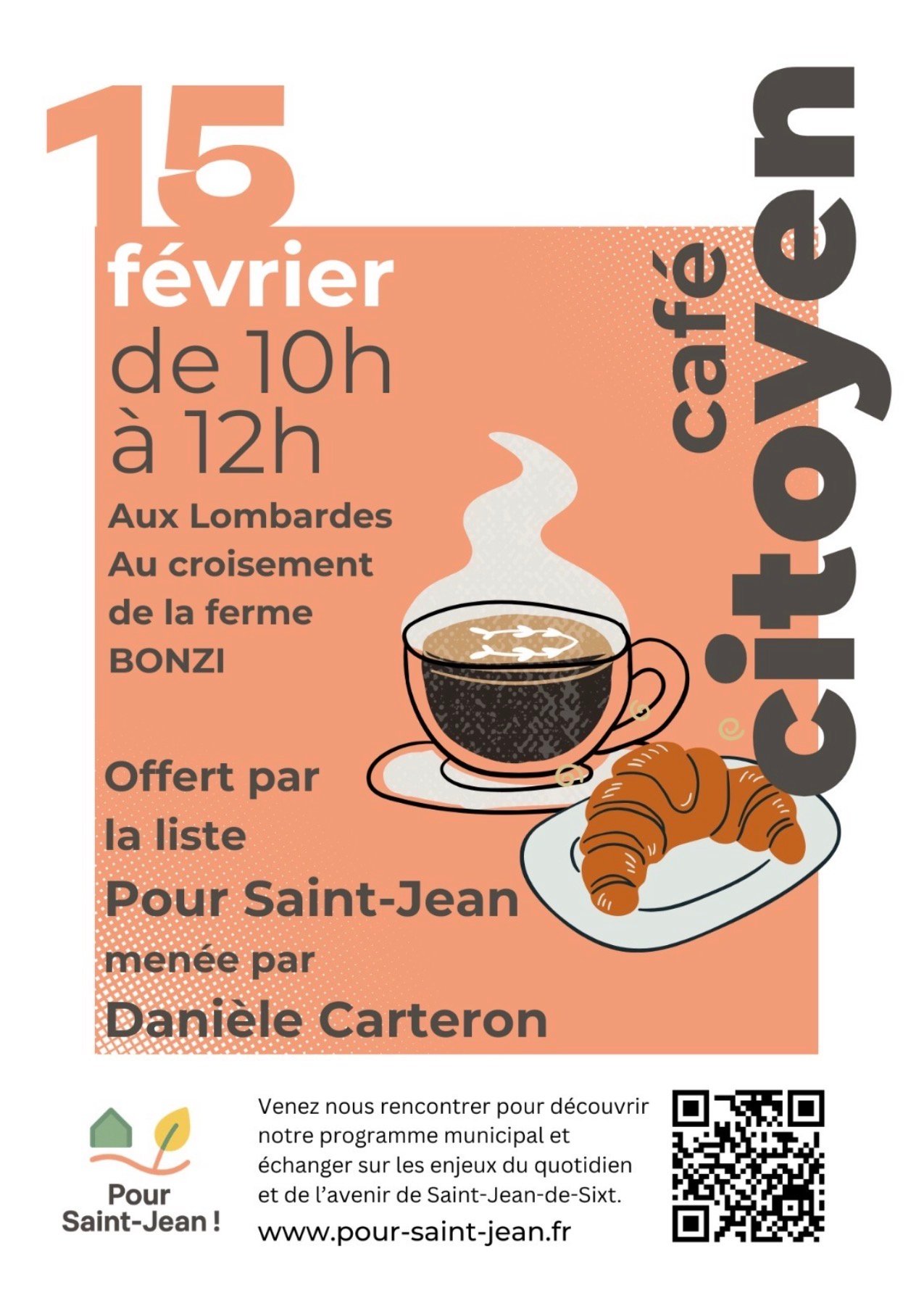 ☕️ Nous vous attendons dimanche 15 février pour notre café citoyen ! 👋